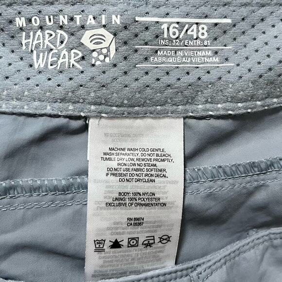 Mountain Hardware Castil Convertible Pants Size 16 Gray Hiking Outdoor Womens - Picture 11 of 12
